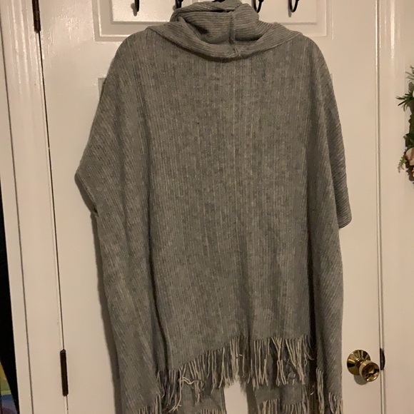 Knit Cowl Pullover Sweater w/ Fringe AS IS - Picture 8 of 9